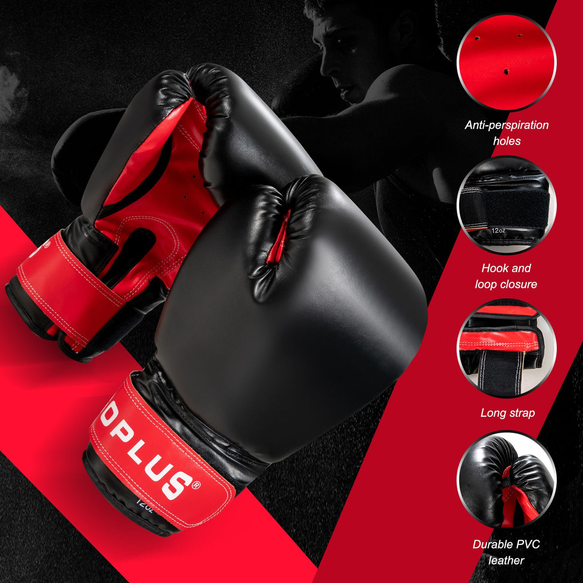 Heavy Hanging Punching Bag Set 26kg with 12oz Gloves and Hand Wraps