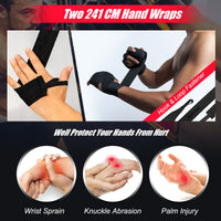 Heavy Hanging Punching Bag Set 26kg with 12oz Gloves and Hand Wraps