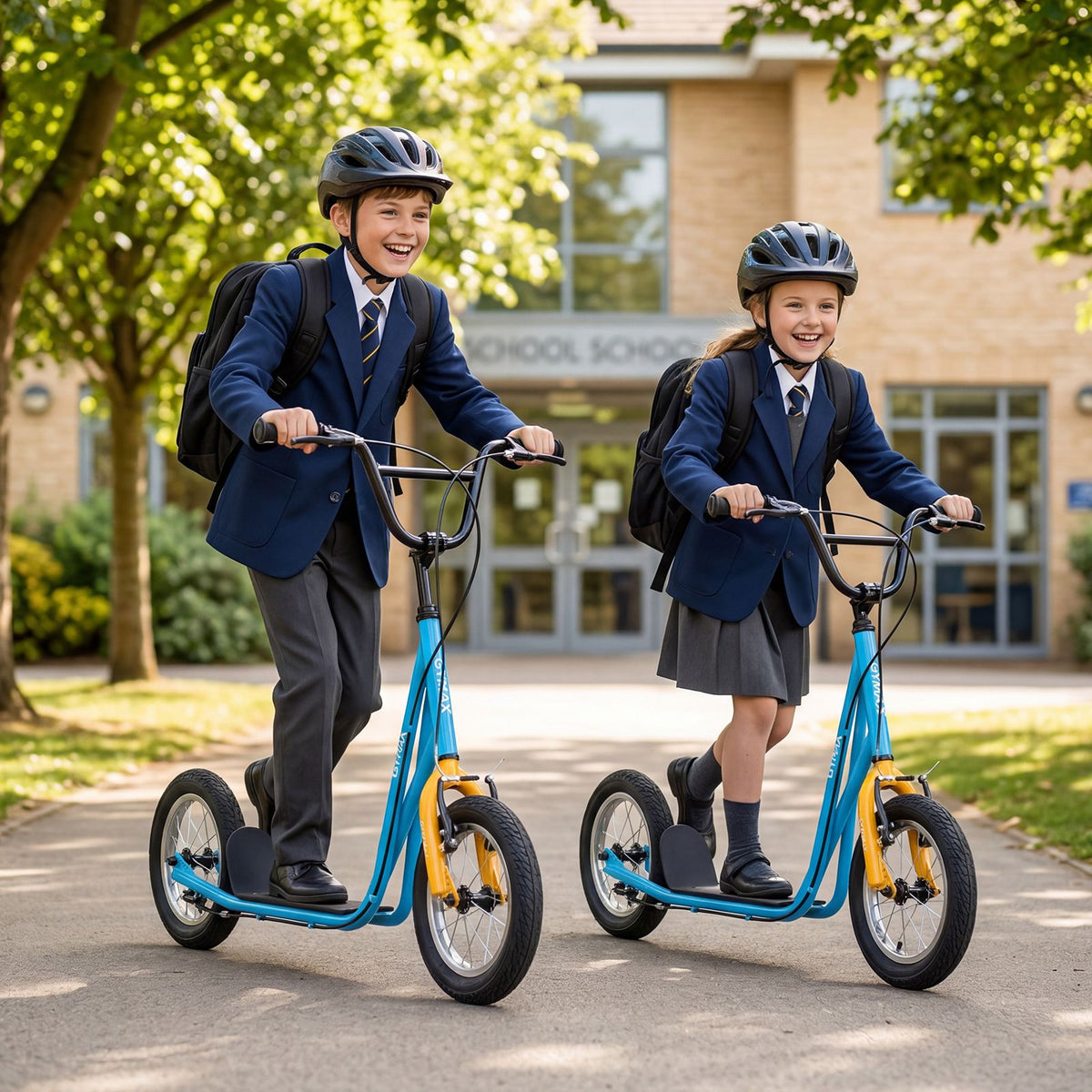 Height Adjustable Youth Scooter with 2 V-Type Handbrakes for Kids 8-12