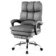 High Back Rolling Computer Chair with Retractable Footrest
