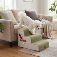 High-density Foam Dog Stairs with Non-Slip Bottom and Washable Cover