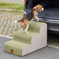 High-density Foam Dog Stairs with Non-Slip Bottom and Washable Cover