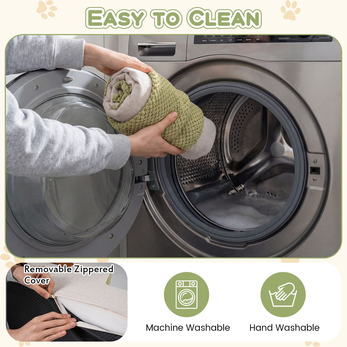 High-density Foam Dog Stairs with Non-Slip Bottom and Washable Cover