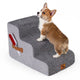 High-density Foam Dog Stairs with Non-Slip Bottom and Washable Cover