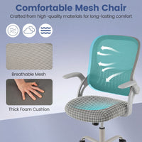 Home Office Chair with Flip Up Armrests and Back Storage Space