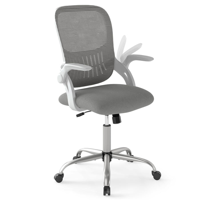 Home Office Chair with Flip Up Armrests and Back Storage Space