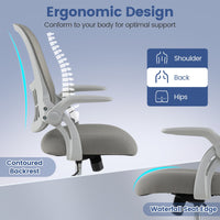 Home Office Chair with Flip Up Armrests and Back Storage Space