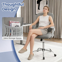 Home Office Chair with Flip Up Armrests and Back Storage Space