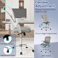 Home Office Chair with Flip Up Armrests and Back Storage Space