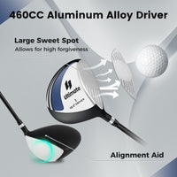 10.5°/12° Individual Golf Driver with Graphite Shaft and Headcover for Men 460CC