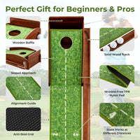 Indoor Outdoor Golf Putting Mat with Auto Ball Return and 3 Balls