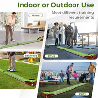 Indoor Outdoor Golf Putting Mat with Auto Ball Return and 3 Balls