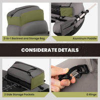 Inflatable Fishing Float Tube Portable with Shoulder Straps and Hand Pump