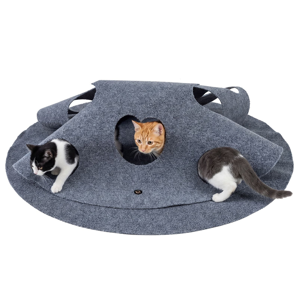 Interactive Foldable Cat Tunnel Scratching Playing Hiding Resting