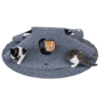 Interactive Foldable Cat Tunnel Scratching Playing Hiding Resting