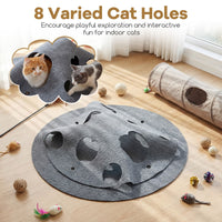 Interactive Foldable Cat Tunnel Scratching Playing Hiding Resting