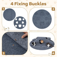 Interactive Foldable Cat Tunnel Scratching Playing Hiding Resting