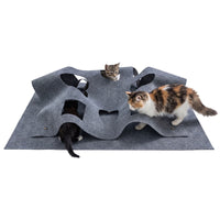 Interactive Foldable Cat Tunnel with 8 Funny Cat Holes for Indoor Cats