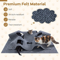 Interactive Foldable Cat Tunnel with 8 Funny Cat Holes for Indoor Cats
