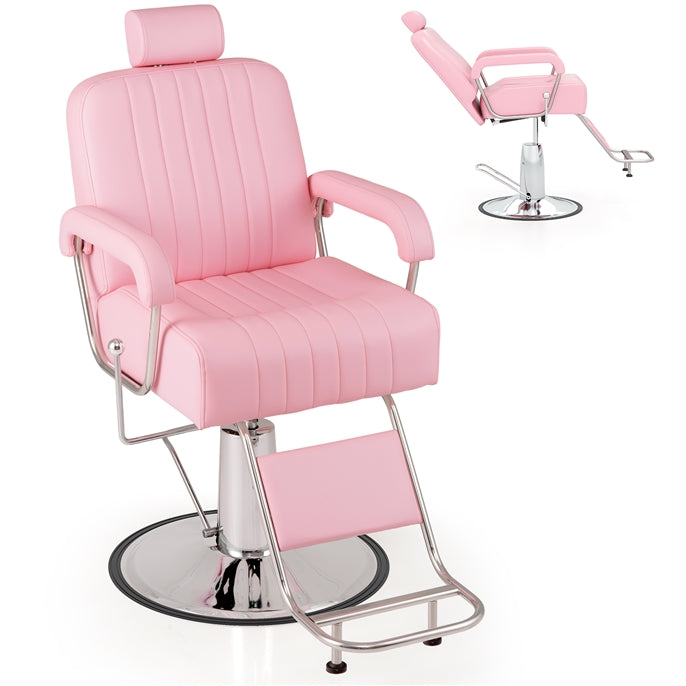 360° Swivel Salon Chair with Adjustable Headrest