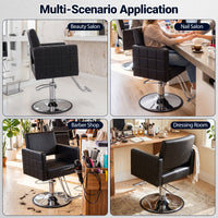 Barber Chair Hydraulic Adjustable Height 360 Swivel with T-Footrest