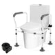Toilet Safety Rail for Elderly, Stand Alone Toilet Safety Frame w/Adjustable Height