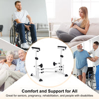 Toilet Safety Rails, Height & Width Adjustable Toilet Safety Frame w/Handrails