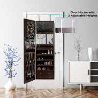 LED Full-length Mirror Jewelry Cabinet, Multipurpose Storage Cabinet