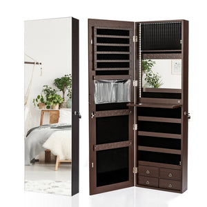 LED Full-length Mirror Jewelry Cabinet, Multipurpose Storage Cabinet