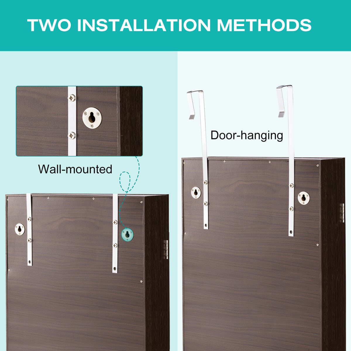 LED Full-length Mirror Jewelry Cabinet, Multipurpose Storage Cabinet