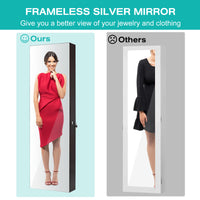LED Full-length Mirror Jewelry Cabinet, Multipurpose Storage Cabinet