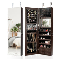 LED Full-length Mirror Jewelry Cabinet, Multipurpose Storage Cabinet