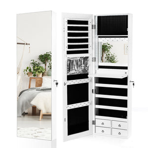 LED Full-length Mirror Jewelry Cabinet, Multipurpose Storage Cabinet