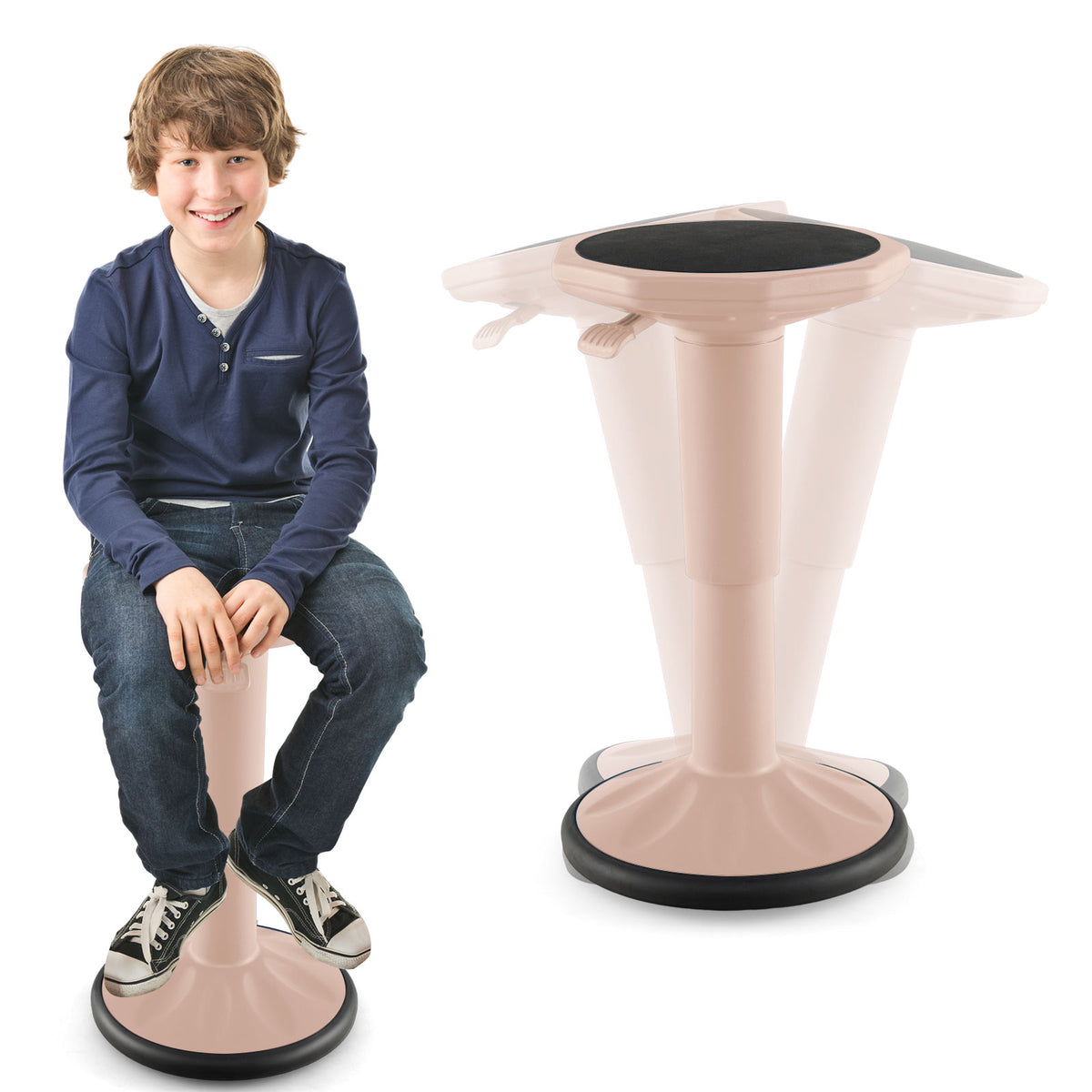 Giantex Ergonomic Wobble Stool, Sit Stand Wriggle Chair with Adjustable Height