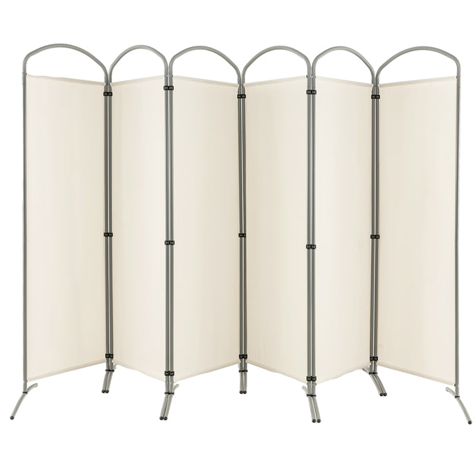 Giantex 6-Panel Folding Room Divider, Privacy Screen, Portable Polyester Fabric Wall Divider and Separator