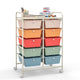 Giantex 10-Drawer Storage Cart w/Universal Wheels, Rolling Cart w/Handles, Mobile Organizer Unit w/Removable Drawers