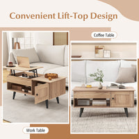 Lift up Coffee Table w/ Storage Flip Top Coffee Table Hidden Compartment Cabinet