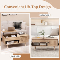 Lift up Coffee Table w/ Storage Flip Top Coffee Table Hidden Compartment Cabinet