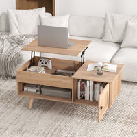 Lift up Coffee Table w/ Storage Flip Top Coffee Table Hidden Compartment Cabinet