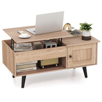 Lift up Coffee Table w/ Storage Flip Top Coffee Table Hidden Compartment Cabinet