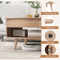 Lift up Coffee Table w/ Storage Flip Top Coffee Table Hidden Compartment Cabinet