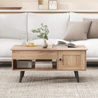 Lift up Coffee Table w/ Storage Flip Top Coffee Table Hidden Compartment Cabinet
