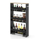 Giantex 4-Tier Slim Storage Cart, Narrow Mobile Serving Cart