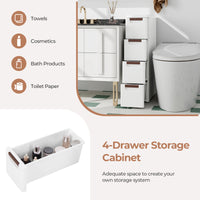 Giantex Narrow Storage Cabinet with 4-Drawer Rolling Organiser