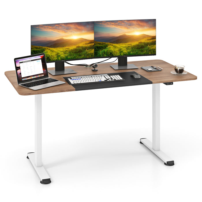 Giantex Electric Height Adjustable Standing Desk, 140cm x 70cm Ergonomic Sit Stand Desk