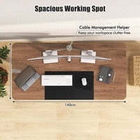Giantex Electric Height Adjustable Standing Desk, 140cm x 70cm Ergonomic Sit Stand Desk