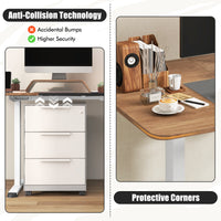 Giantex Electric Height Adjustable Standing Desk, 140cm x 70cm Ergonomic Sit Stand Desk