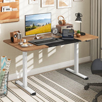 Giantex Electric Height Adjustable Standing Desk, 140cm x 70cm Ergonomic Sit Stand Desk