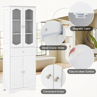 160 cm Tall Bathroom Storage Cabinet Freestanding Linen Cabinet Pantry Cabinet