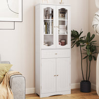 160 cm Tall Bathroom Storage Cabinet Freestanding Linen Cabinet Pantry Cabinet